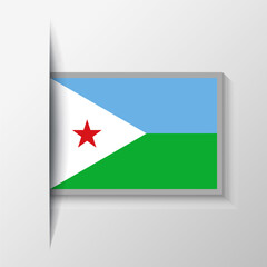Naklejka premium Vector Rectangular Djibouti Flag Background