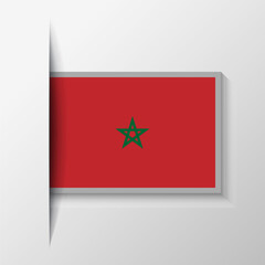 Vector Rectangular Morocco Flag Background