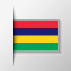 Vector Rectangular Mauritius Flag Background
