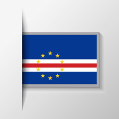 Vector Rectangular Cape Verde Flag Background