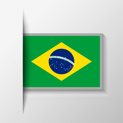 Vector Rectangular Brazil Flag Background