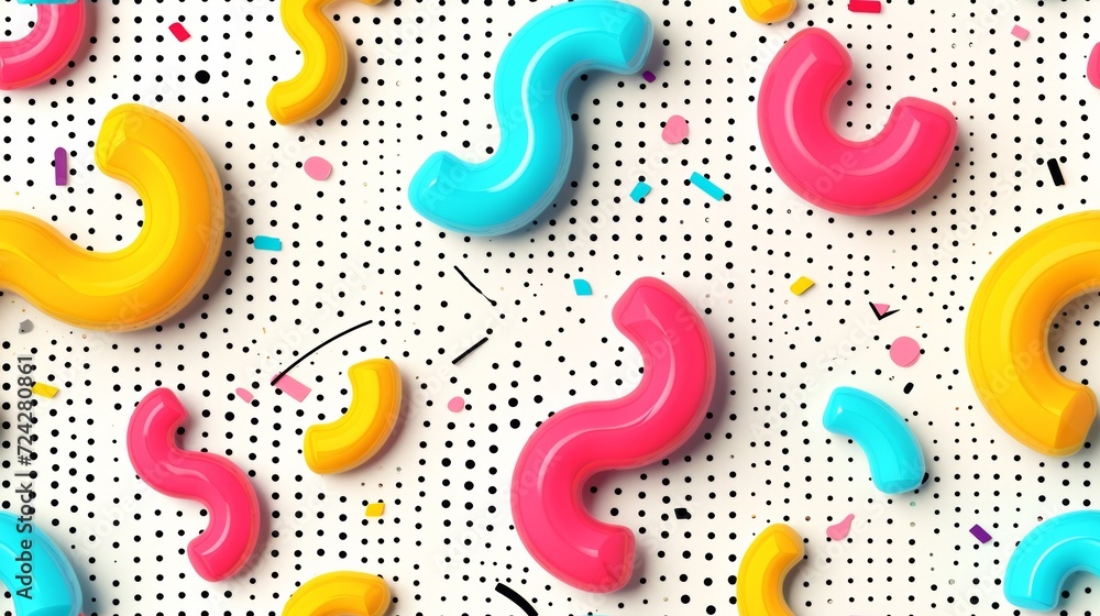 Aufkleber a pattern of a colorful background with various shapes and colors, ai