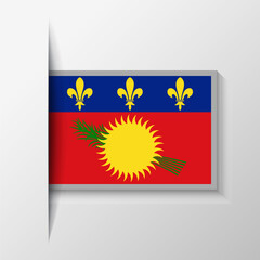 Vector Rectangular Guadeloupe Flag Background