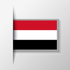 Vector Rectangular Yemen Flag Background