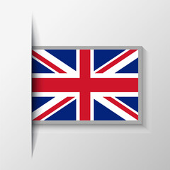 Vector Rectangular United Kingdom Flag Background