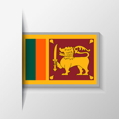 Vector Rectangular Sri Lanka Flag Background