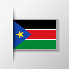 Vector Rectangular South Sudan Flag Background
