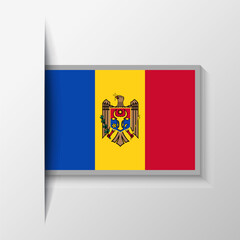 Vector Rectangular Moldova Flag Background