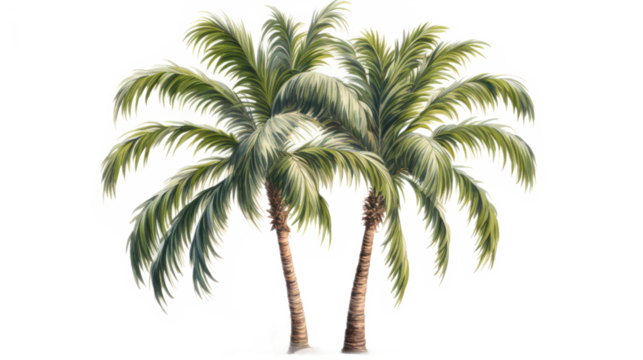 Palm Tree. Isolated on a white background png like