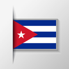 Vector Rectangular Cuba Flag Background