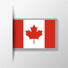 Vector Rectangular Canada Flag Background