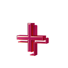 Pink letters view from right