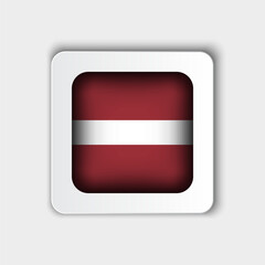 Latvia Flag Button Flat Design
