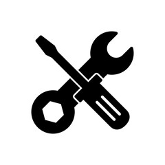 Repair tools icon vector. tool icon vector. setting icon vector. Wrench and screwdriver. support, Service