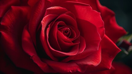 Captivating Details of a Red Rose in 16:9 Format