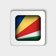 Seychelles Flag Button Flat Design