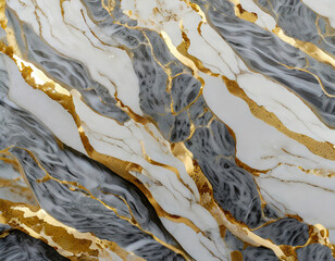 Black marble and gold veins background. Generative ai