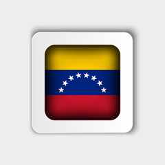 Venezuela Flag Button Flat Design