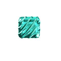 Ribbed turquoise symbol