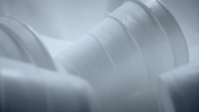 collection of polystyrene cups drop 