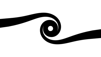 Dual Lituus Spiral with Thick Stroke