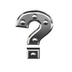 Silver symbol with metal rivets