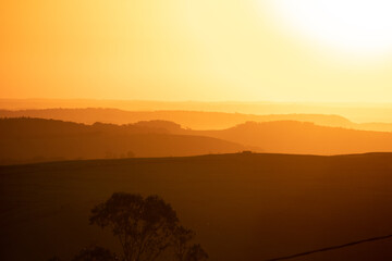 Fototapeta premium Pôr-do-sol na montanha
