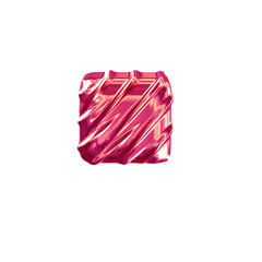 Ribbed pink symbol