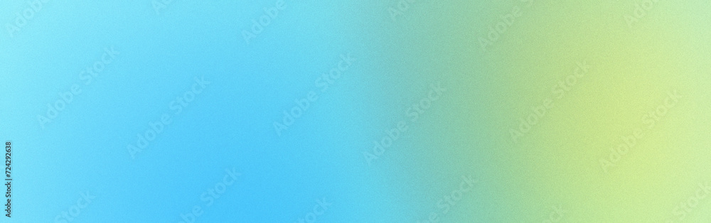 Poster blue and lime grainy noise normal simple linear gradient, grungy spray texture with empty space, glo