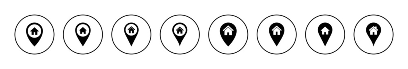 Address icon vector. home location sign and symbol. pinpoint