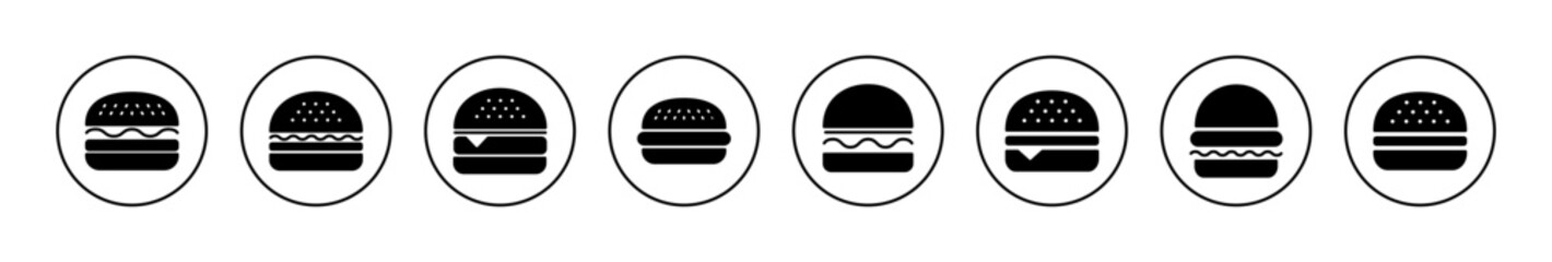 Burger icon vector. burger sign and symbol. hamburger