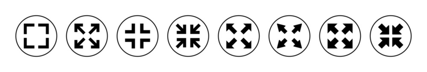 Fullscreen Icon vector. Expand to full screen sign and symbol. Arrows symbol