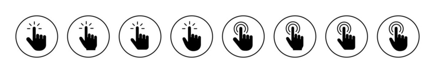 Hand cursor icon vector. cursor sign and symbol. hand cursor icon clik