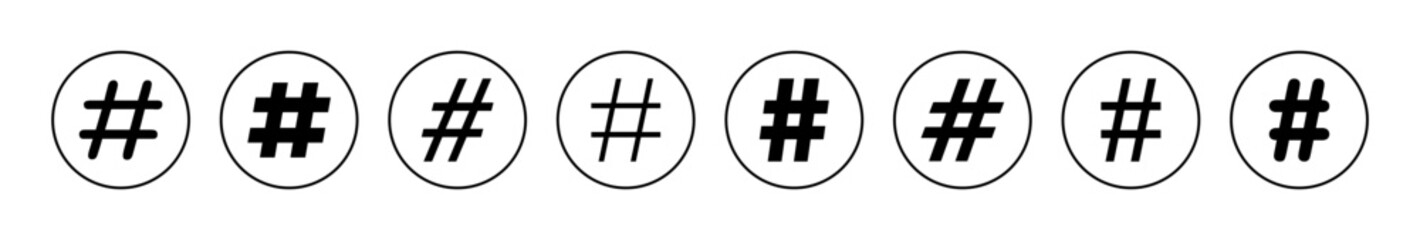 Hashtag icon vector. hashtag sign and symbol