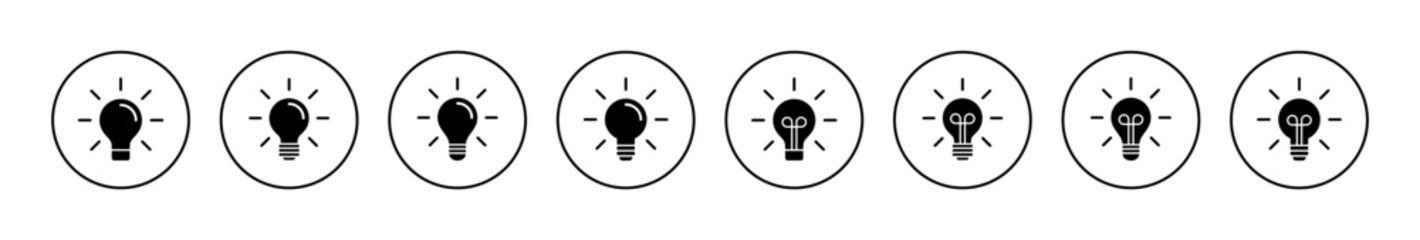 Lamp icon vector. Light bulb sign and symbol. idea symbol.