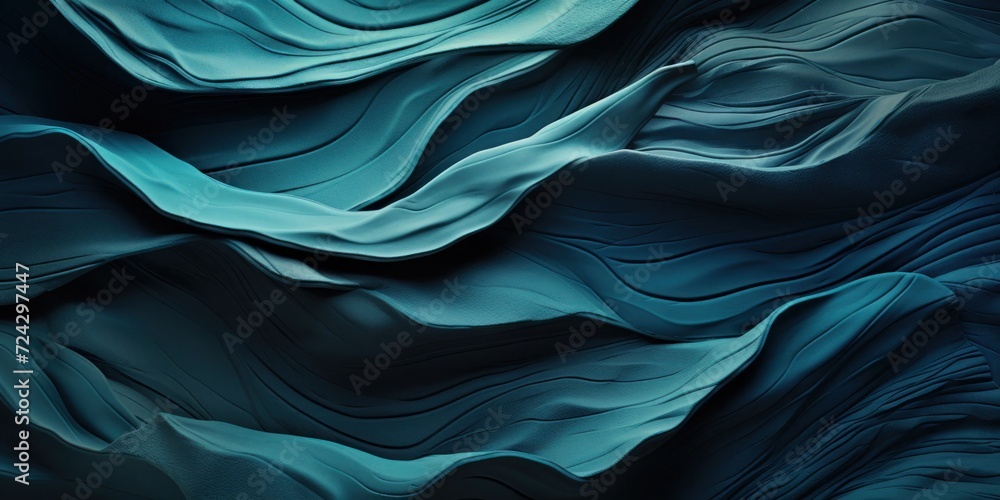 Poster close up of blue and black abstract background generative ai