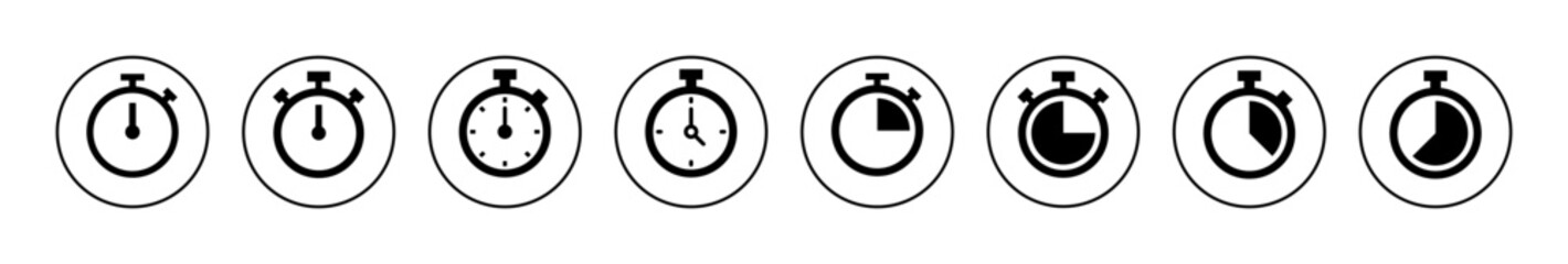 Stopwatch icon vector. Timer sign and symbol. Countdown icon. Period of time