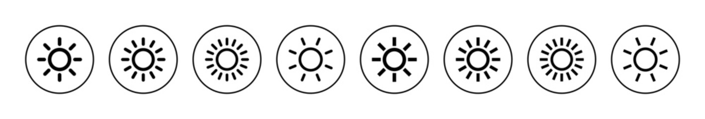 Sun icon vector. Brightness sign and symbol