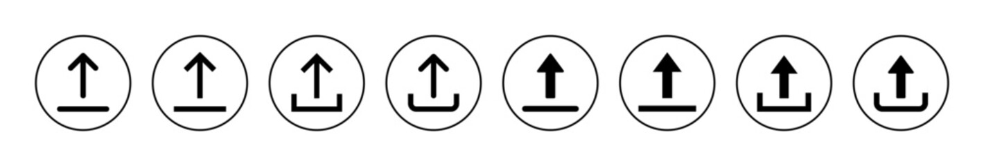 Upload icon vector. load data sign and symbol - obrazy, fototapety, plakaty