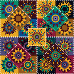 patchwork background with different patterns	
