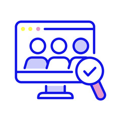 Searching people online internet dekstop computer