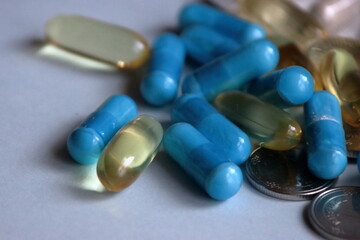 pills on a white