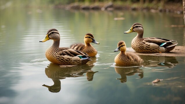 ducks on the water