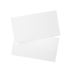 Blank business cards isolated on white. Mockup for design