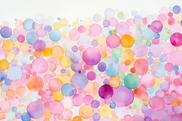 Cute and colorful background material painted with watercolors, Generative AI