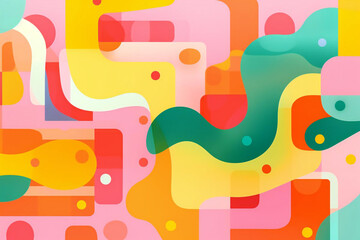 Fun and colorful background material with mysterious patterns, Generative AI