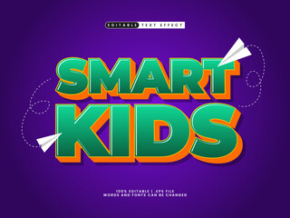 editable text effect smart kids suitable for a headline promotion
