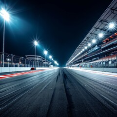 Fototapeta na wymiar Illuminated International Race Track