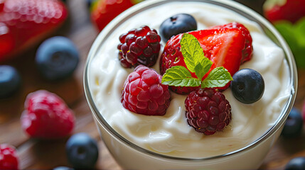 yogurt with with berries