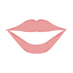 Illustration design of a woman's pink lips. Perfect for stickers, card elements, social media, banners, posters
